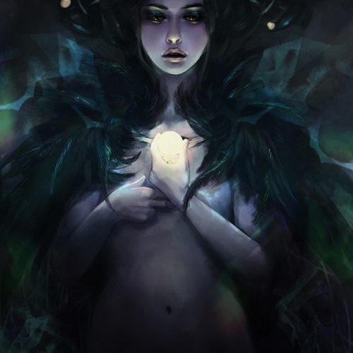 character portrait, witch, dark magic, goddess, sorceress, mage,