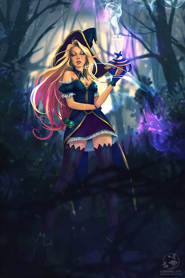 Download Fan Art of a Cute Anime Character in a Fantasy Setting Wallpaper