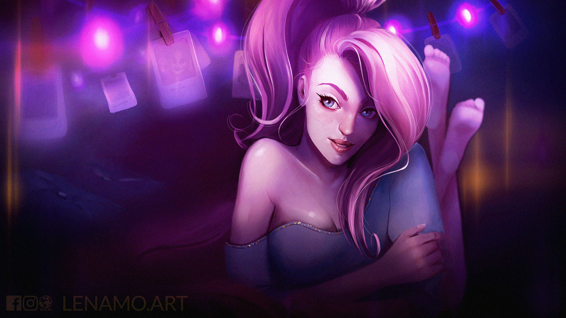 Cute Seraphine wallpaper, League of Legends, download for free
